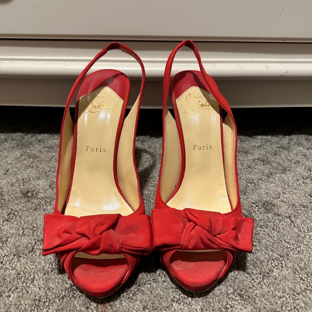Red Slingback Christian Louboutins